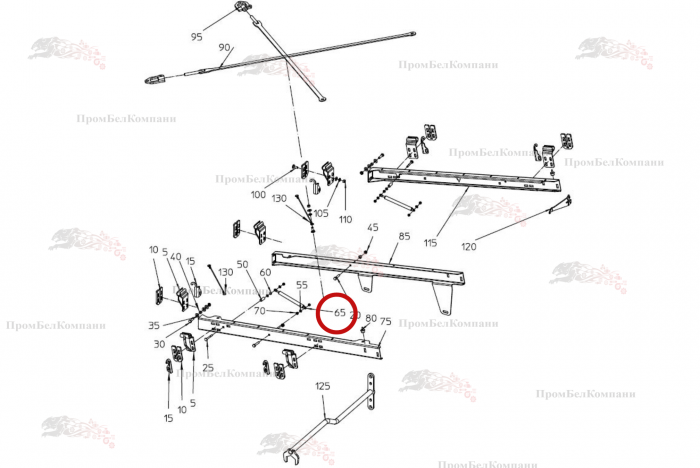 Картинка запчастей: Амортизатор B89.02543 для свеклоуборочного комбайна Grimme Rexor 620/630