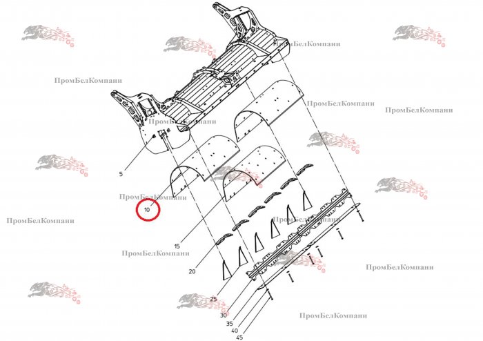 Картинка запчастей: Облицовка (защита корпуса ботвоудалителя, обшивка) 076.04966 для свеклоуборочного комбайна Grimme Rexor 620/630