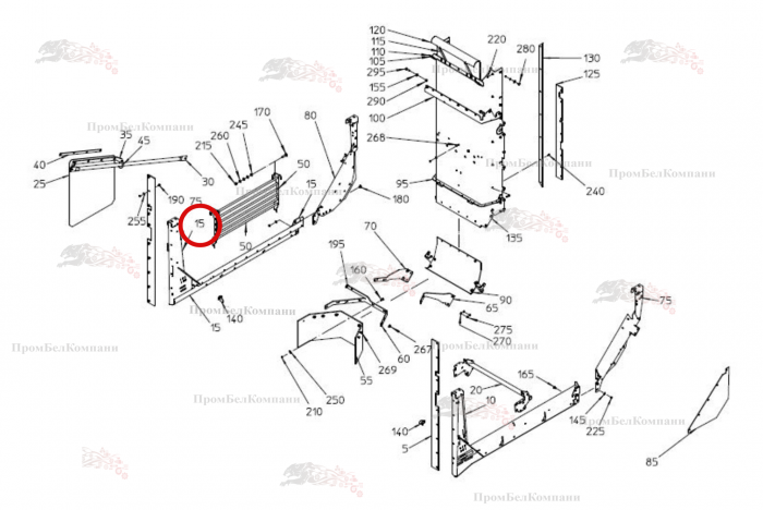 Картинка запчастей: Рама - нижняя часть сзади 100.94366 для свеклоуборочного комбайна Grimme Rexor 620/630