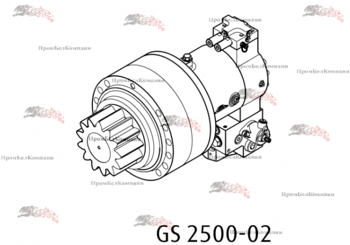 Фото редуктор поворота ( гидромотор, мотор-редуктор ) linde gs2500-02 для volvo ew180c, atlas terex 1905 m