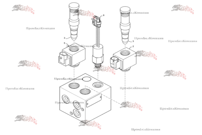 Картинка гидравлический клапан bosch rexroth r978053975 ( 612408442 ) / 84597130 cnh для case sr160, new holland l216