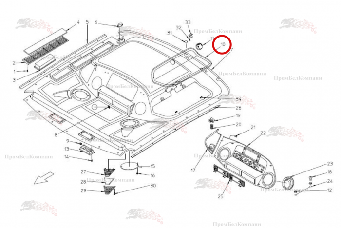 Картинка запчастей: Крышка B81.01024 для свеклоуборочного комбайна Grimme Rexor 620/630