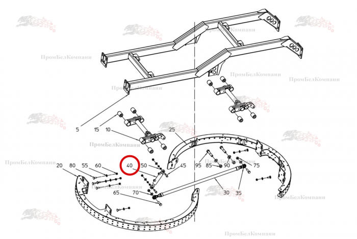 Картинка запчастей: Гидроцилиндр (цилиндр двойного действия) 092.00846 для свеклоуборочного комбайна Grimme Rexor 620/630