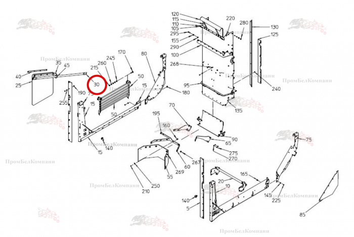 Картинка запчастей: Диагональная стойка 057.06600 для свеклоуборочного комбайна Grimme Rexor 620/630