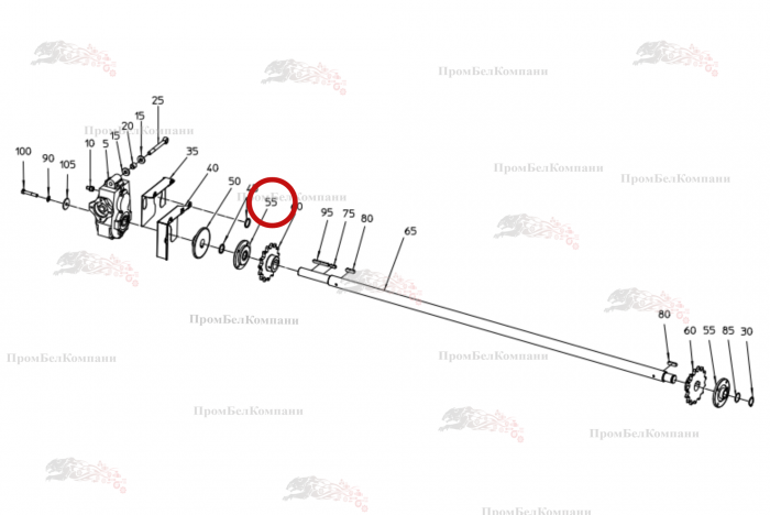 Картинка запчастей: Фланцевый подшипник PMEY 40 B96.00346 для свеклоуборочного комбайна Grimme Rexor 620/630