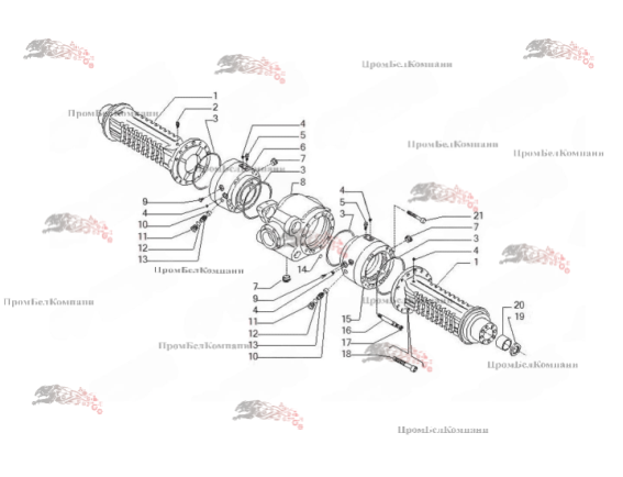 Картинка запчастей: Мост Carraro 28.18M 141521 ( 43.00/1 ) для Manitou