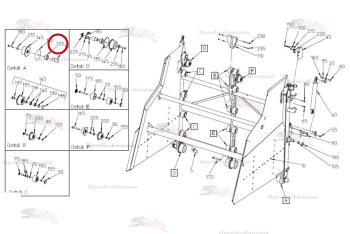 Картинка запчастей: Подшипник B96.00429 для свеклоуборочного комбайна Grimme Rexor 620/630