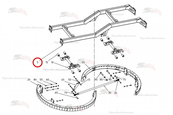Картинка запчастей: Рама направляющей гребенки 100.99024 для свеклоуборочного комбайна Grimme Rexor 620/630