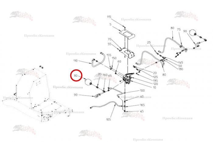 Картинка запчастей: Аккумулятор 1.0-200-ПГД 100БАР 092.02212 для свеклоуборочного комбайна Grimme Rexor 620/630