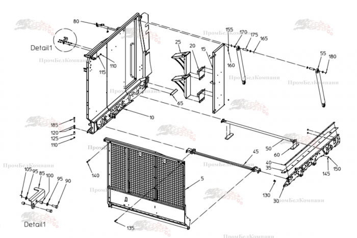 Картинка запчастей: Бункер сзади SPI.01387 для свеклоуборочного комбайна Grimme Rexor 620/630