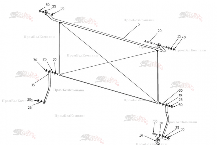 Картинка запчастей: Защита SPI.24449 для свеклоуборочного комбайна Grimme Rexor 620/630
