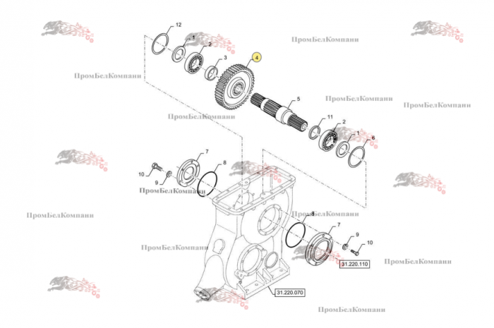 Картинка запчастей: Шестерня  84346518 для пресс-подборщиков Case / New Holland