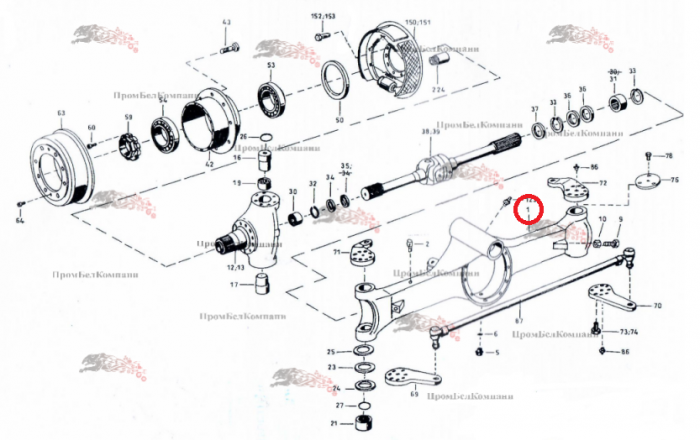 Картинка запчастей: Корпус моста 82.4169.AG для свеклопогрузчика Franz Kleine (Кляйн) RL 200 SF Mouse (Мышка)