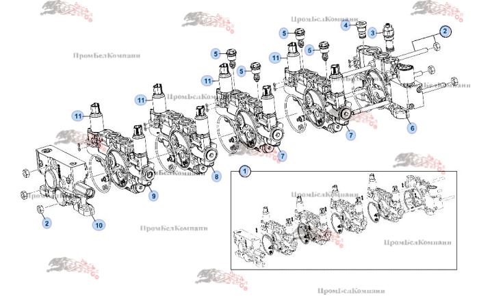 Картинка запчастей: 401/Z0558 Гидрораспределитель JCB L23RA1739 (SCX120-D57) для JCB TLT 30-19E