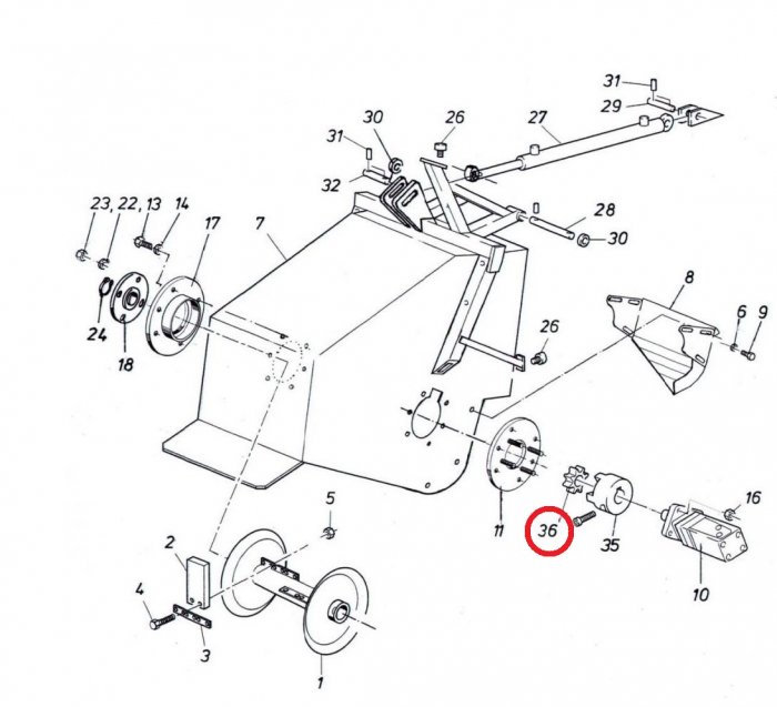 Картинка запчастей: Зубчатый венец гидродвигателя OMS100 для свеклоуборочного комбайна Franz kleine SF 10-2 (Кляйн СФ 10-2)