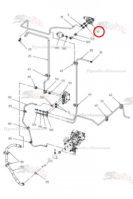 Картинка запчастей: Четырехходовой двухпозиционный клапан RPE4 B92.50092 для свеклоуборочного комбайна Grimme Rexor 620/630