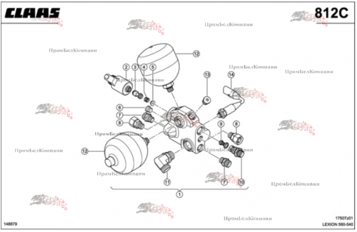 Картинка запчастей: Блок 0000555501 для комбайна CLAAS LEXION 560