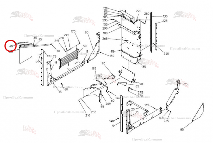 Картинка запчастей: Прижимная планка 015.93400 для свеклоуборочного комбайна Grimme Rexor 620/630
