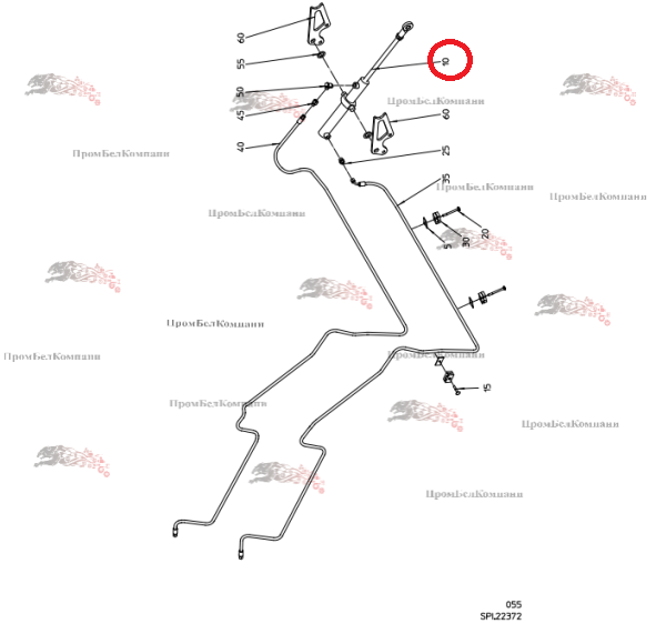 Картинка запчастей: Гидроцилиндр (цилиндр двойного действия) 092.02060 для свеклоуборочного комбайна Grimme Rexor 620/630