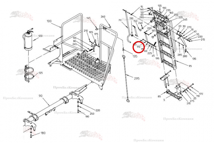 Картинка запчастей: Амортизатор B89.02103 для свеклоуборочного комбайна Grimme Rexor 620/630