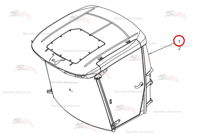 Картинка запчастей: Кабина Grimme B81.00830 для свеклоуборочного комбайна Grimme Rexor 620/630