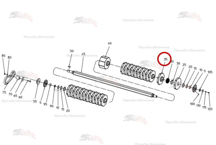 Картинка запчастей: Промежуточный диск с насадкой 088.01423 для свеклоуборочного комбайна Grimme Rexor 620/630