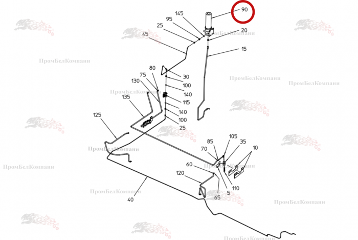Картинка запчастей: Однопоршневой насос B92.20038 для свеклоуборочного комбайна Grimme Rexor 620/630