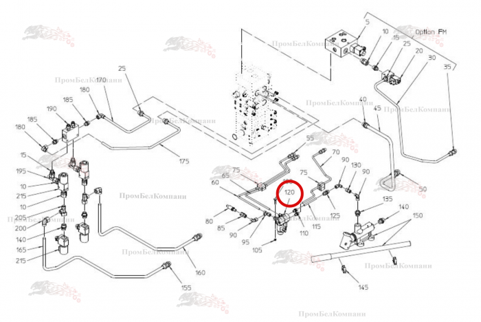 Картинка запчастей: Трехходовой двухпозиционный клапан-блок B92.50243 для свеклоуборочного комбайна Grimme Rexor 620/630