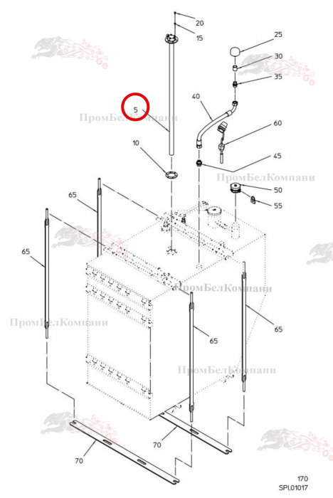Картинка запчастей: Датчик бака B80.00294 для свеклоуборочного комбайна Grimme Rexor 620/630