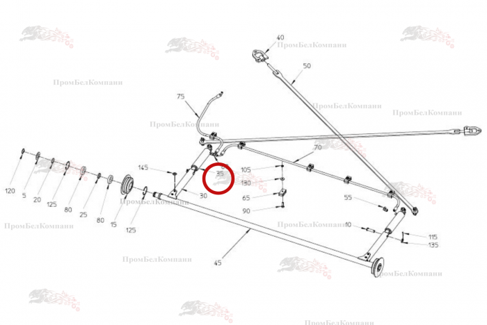 Картинка запчастей: Цилиндр под давлением 092.01676 для свеклоуборочного комбайна Grimme Rexor 620/630