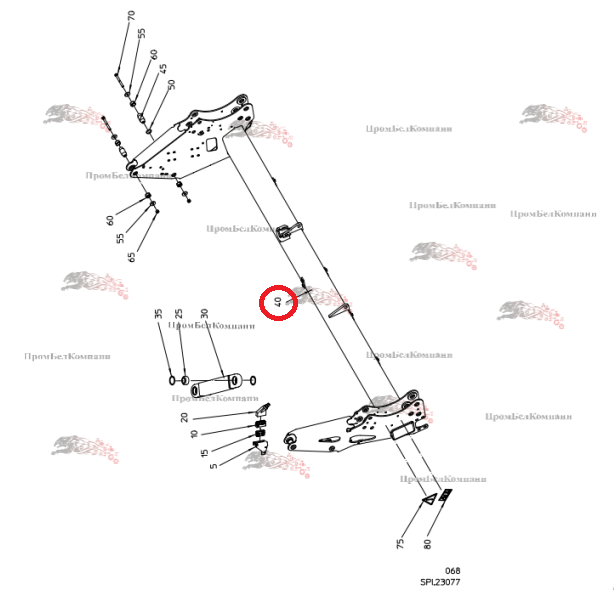 Картинка запчастей: Рама выкапывающего диска 101.02177 для свеклоуборочного комбайна Grimme Rexor 620/630