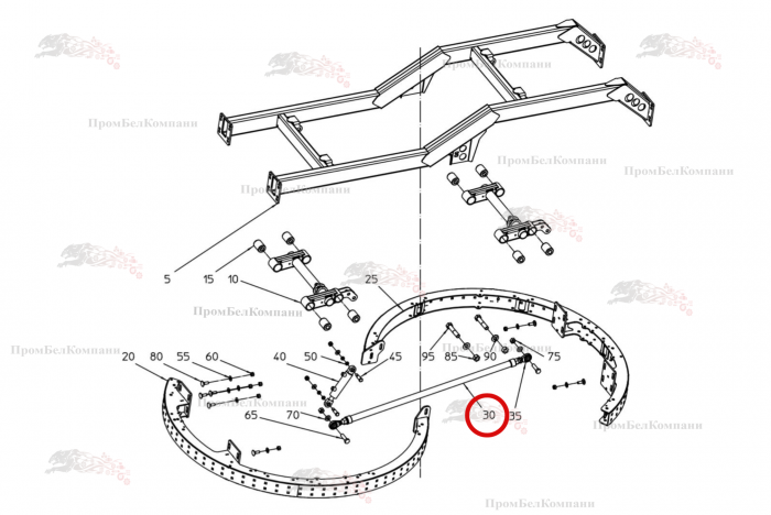 Картинка запчастей: Шпиндель 100.99021 для свеклоуборочного комбайна Grimme Rexor 620/630