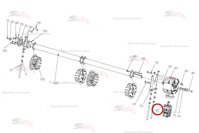 Картинка запчастей: Гидромотор Sauer Danfoss OMS 160 B92.04232 для свеклоуборочного комбайна Grimme Rexor 620/630