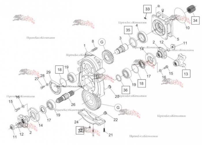 Картинка 10223142 кпп / коробка передач / раздаточная коробка dana spicer