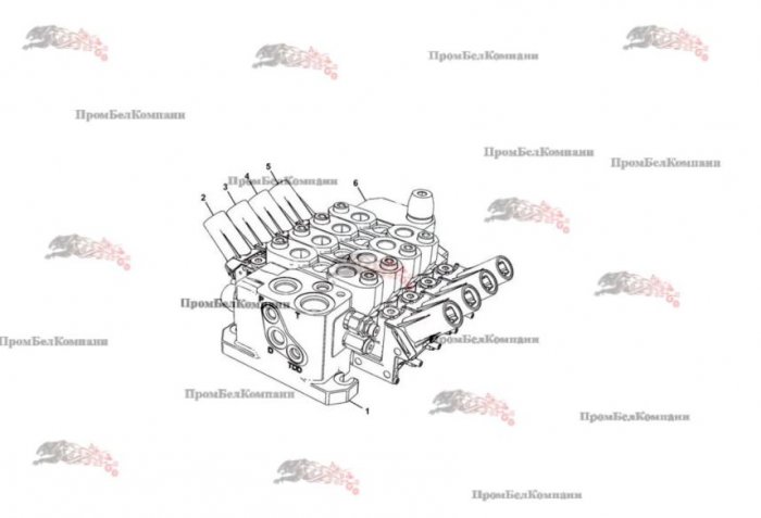 Картинка гидрораспределитель bosch rexroth r908407001 a  / jcb 333/h7010 400/k0853 для jcb 535, jcb 536, jcb 541