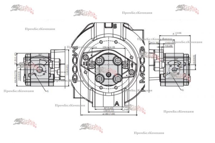 Фотография Гидронасос шестеренный Moog CA36037-001