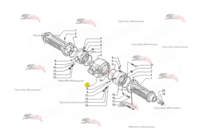Картинка запчастей: Корпус (центральная часть) 11151 моста Carraro  28.18M 141521