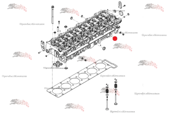 Картинка запчастей: Головка блока цилиндров AGCO ACP0427140 ( ACP 0427140 ) для Fendt 1000, Fendt 2000, Massey-Ferguson