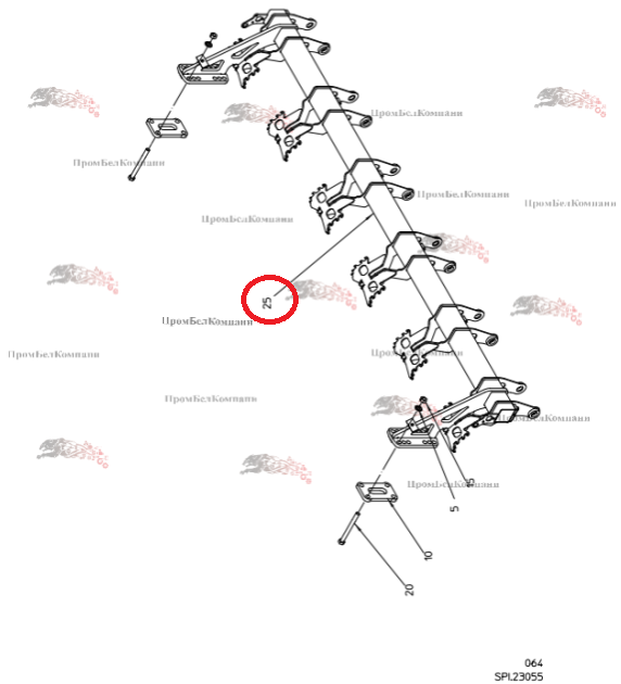 Картинка запчастей: Опорная рама дообрезчика 101.06870 для свеклоуборочного комбайна Grimme Rexor 620/630