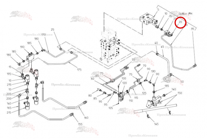 Картинка запчастей: Двухходовой двухпозиционный клапан-замкнутая линия B92.04019 для свеклоуборочного комбайна Grimme Rexor 620/630