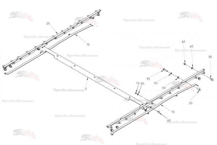 Картинка запчастей: Основание дна бункера SPI.00635 для свеклоуборочного комбайна Grimme Rexor 620/630