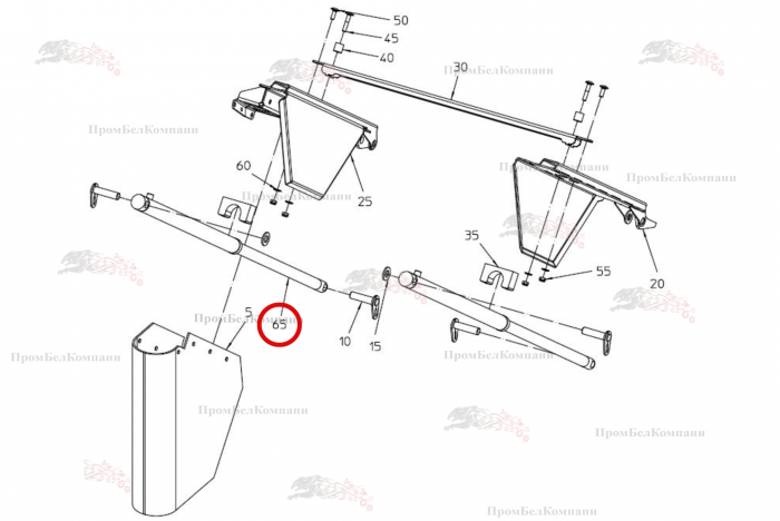 Картинка запчастей: Цилиндр под давлением 092.02397 для свеклоуборочного комбайна Grimme Rexor 620/630