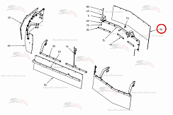Картинка запчастей: Резиновая пластина 076.06998 для свеклоуборочного комбайна Grimme Rexor 620/630