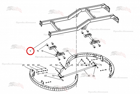 Рама направляющей гребенки 100.99024 для свеклоуборочного комбайна Grimme Rexor 620/630