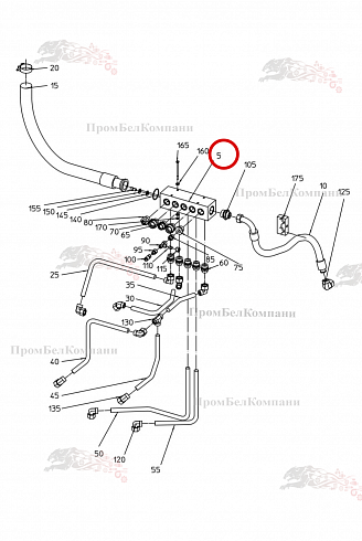 Блок-коллектор 092.02483 для свеклоуборочного комбайна Grimme Rexor 620/630