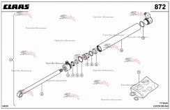 Картинка гидроцилиндр 0000406742 для комбайна claas lexion 560