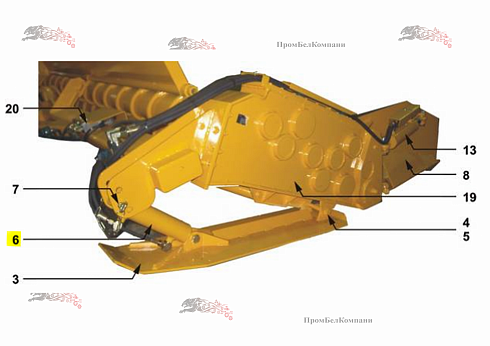 Изображение гидравлический цилиндр (гидроцилиндр) 63/35х180 16-m00-003-068-001 для свеклопогрузчика franz kleine (кляйн) rl 200 sf mouse (мышка)