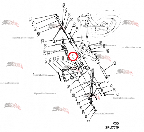 Гидроцилиндр (цилиндр двойного действия) 092.00123 для свеклоуборочного комбайна Grimme Rexor 620/630
