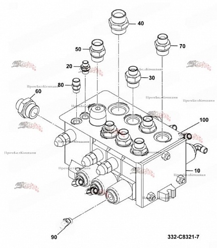 Гидрораспределитель Bosch Rexroth R908407441 / JCB 334/F1364 для JСВ 4СХ