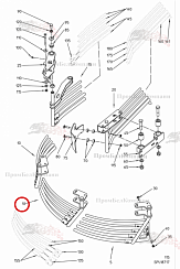 Картинка запчастей: Направляющая гребенка 100.97902 для свеклоуборочного комбайна Grimme Rexor 620/630